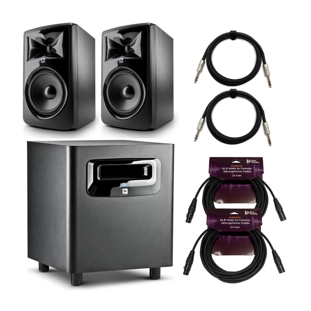 JBL 308P MkII Powered 8-Inch Two-Way Studio Monitors (2-Pack