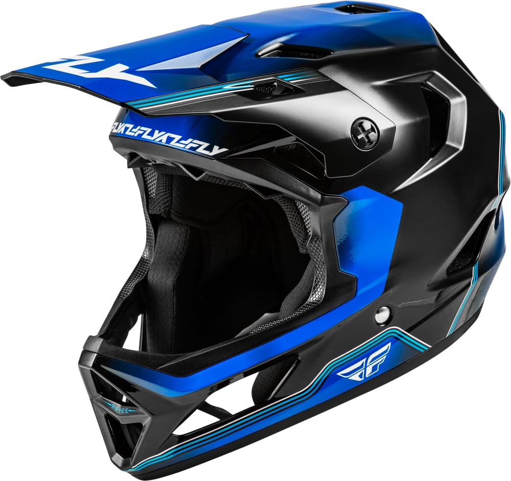 Fly Racing Rayce Full-Face Mountain Bike/BMX Helmet – ASTM F1952 DH Certified, CPSC 1203, CE EN1078, Poly-Alloy Shell, TFV Ventilation, Removable