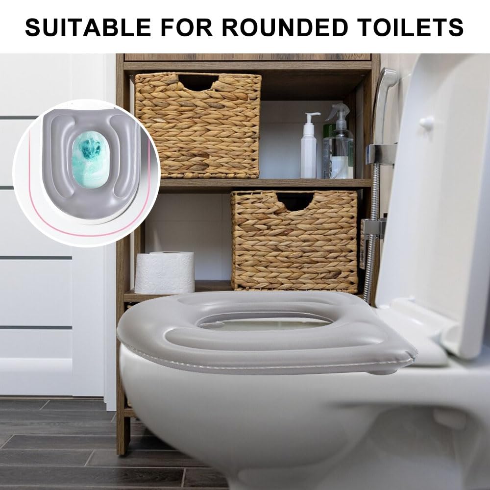 Siège de toilette gonflable réglable avec pompe pour adultes, personnes âgées, personnes âgées, handicapées, soulagement de la douleur au coccyx