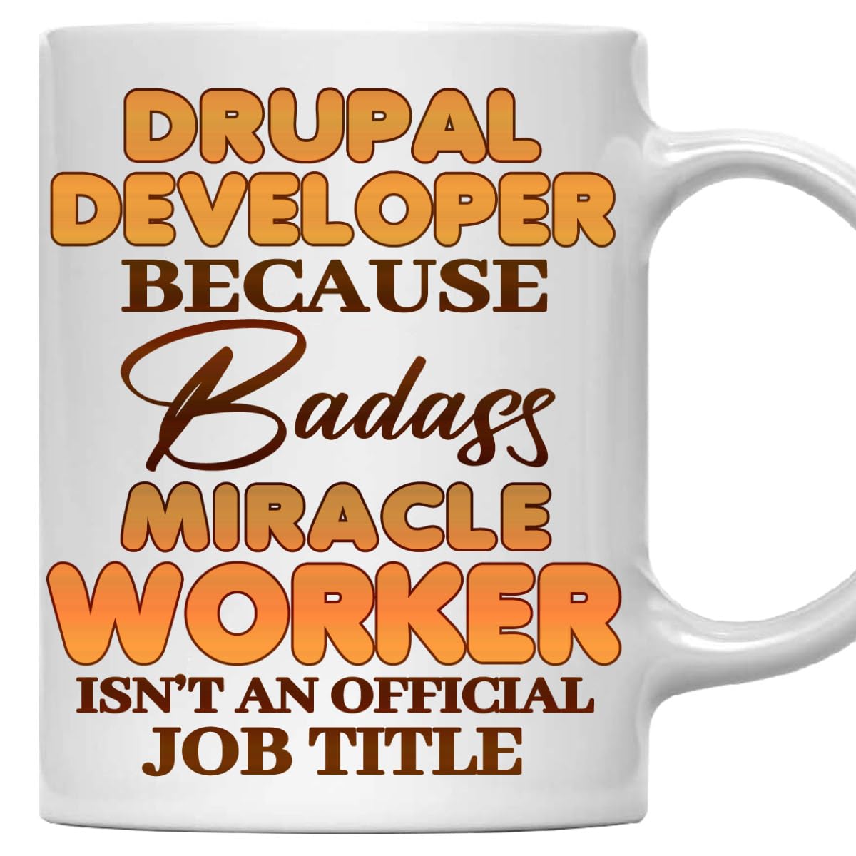MONIZILUCKY Drupal Developer Mug - Gift For Drupal Developer - 11oz White Ceramic Coffee Mug for Office, Coworkers, Retired, Retirement, Birthday, Thanksgiving, Christmas