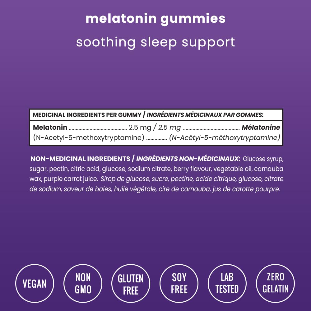 Melatonin Gummies for Kids & Adults | Natural Sleep Aid Drug-Free, Vegan Berry Flavor Kids Melatonin Gummy Supplement | 2.5mg, 5mg or 10mg Dose | Sleeping Pills Substitute (60 Count (Pack of 1)) — Amazon image 4