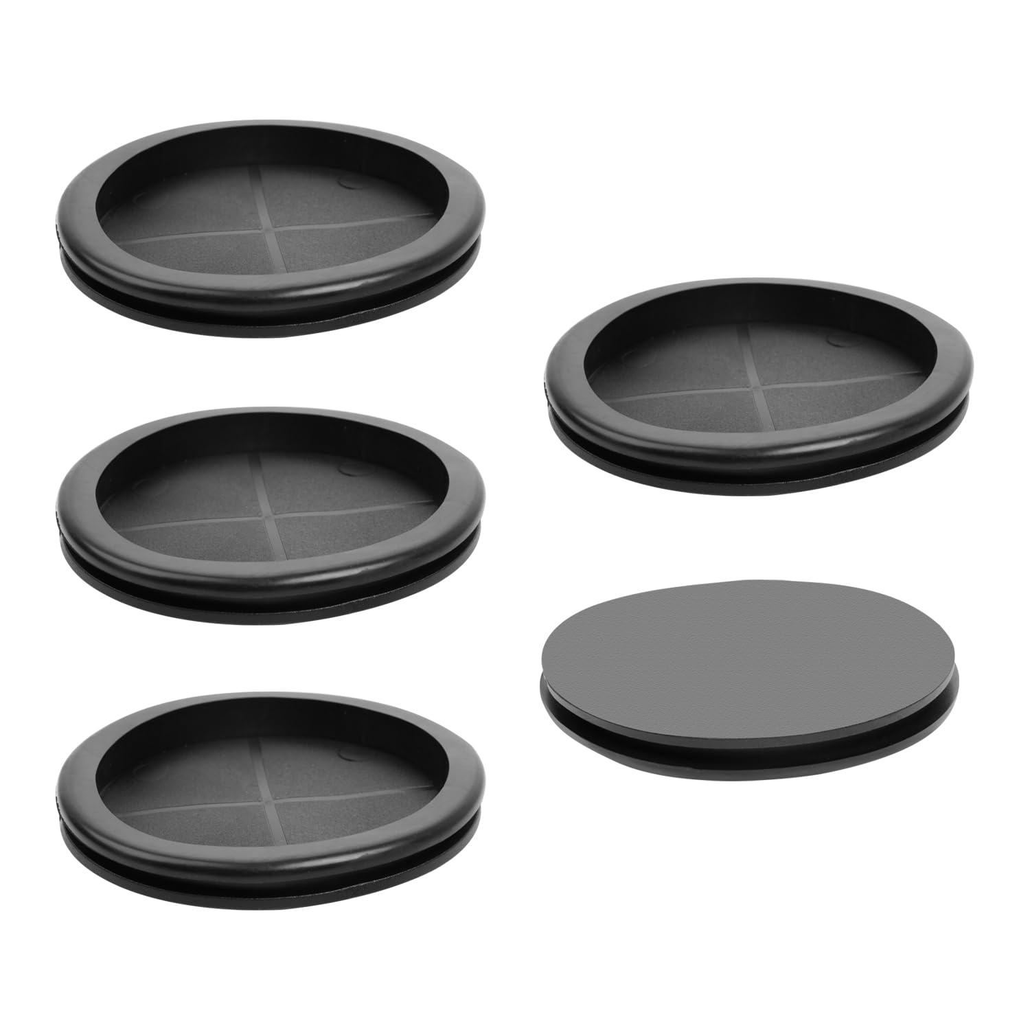 5 Pack Rubber Grommets 4" (100mm) Drill Hole, 3-2/4" (91mm) ID Single Side Plug Gasket for Cable & Wire Firewall Protection, Automotive & Electrical, Black