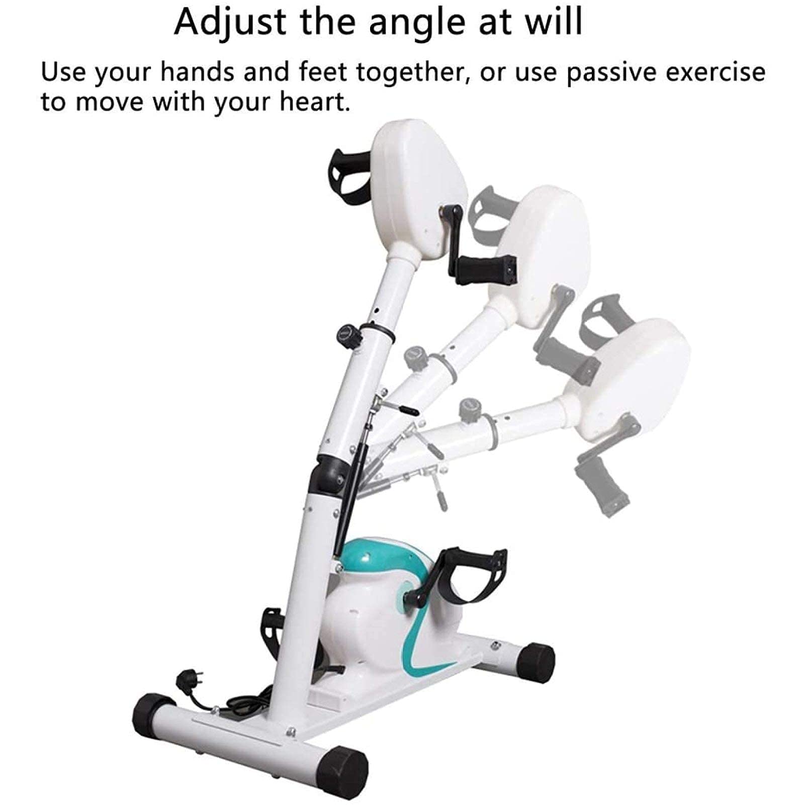 Pedale per esercizi in bicicletta, cyclette per riabilitazione fisica elettronica, pedaliera per esercizi per braccia e gambe, livello di resistenza regolabile, display LCD, utilizzato per la riabil
