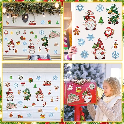 Imanes de Navidad para puerta de garaje impermeables decoraciones reutilizables de gnomo 6