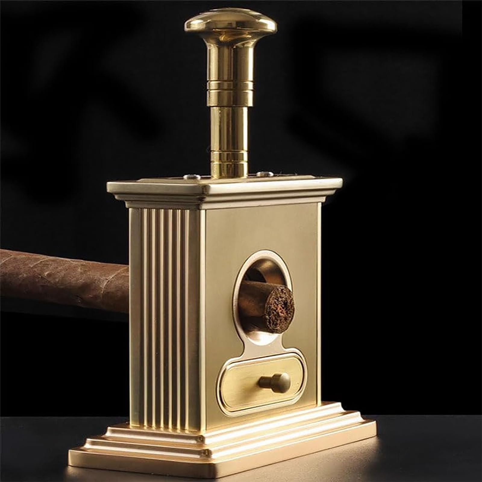 Zigarrenschneider Guillotine, Tischplatten-Design mit Schublade, Präzisionsklinge aus Edelstahl zum einfachen Schneiden von 22 mm Zigarren