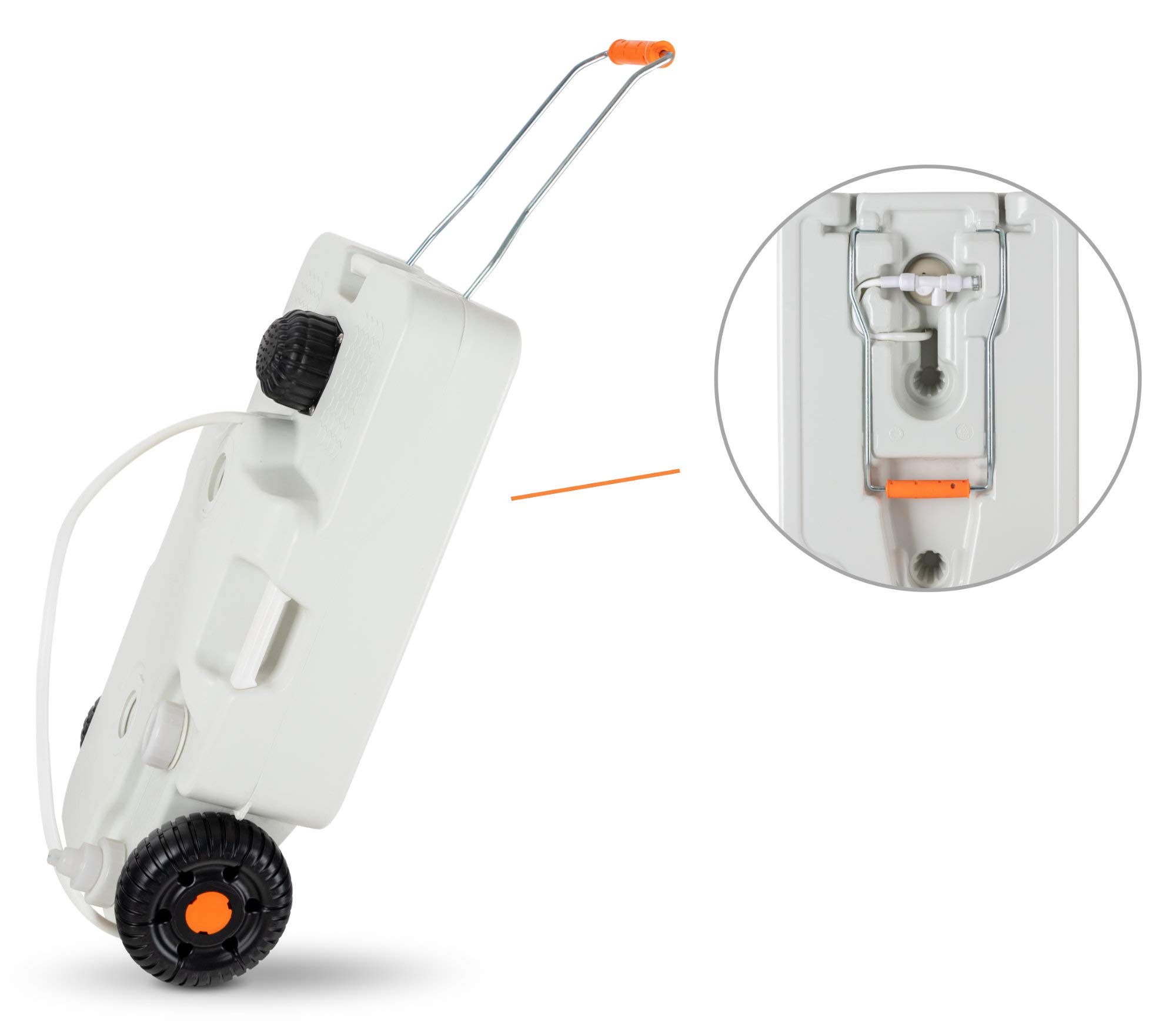 Stagecaptain PSW-30 Pro Quixie Lavabo de Camping portátil - Estación móvil de Soporte Fregadero de Viaje al Aire Libre con Tanque mecánico de 30 L e Bomba de pie - Lavar Fregadero y Carro con Ruedas