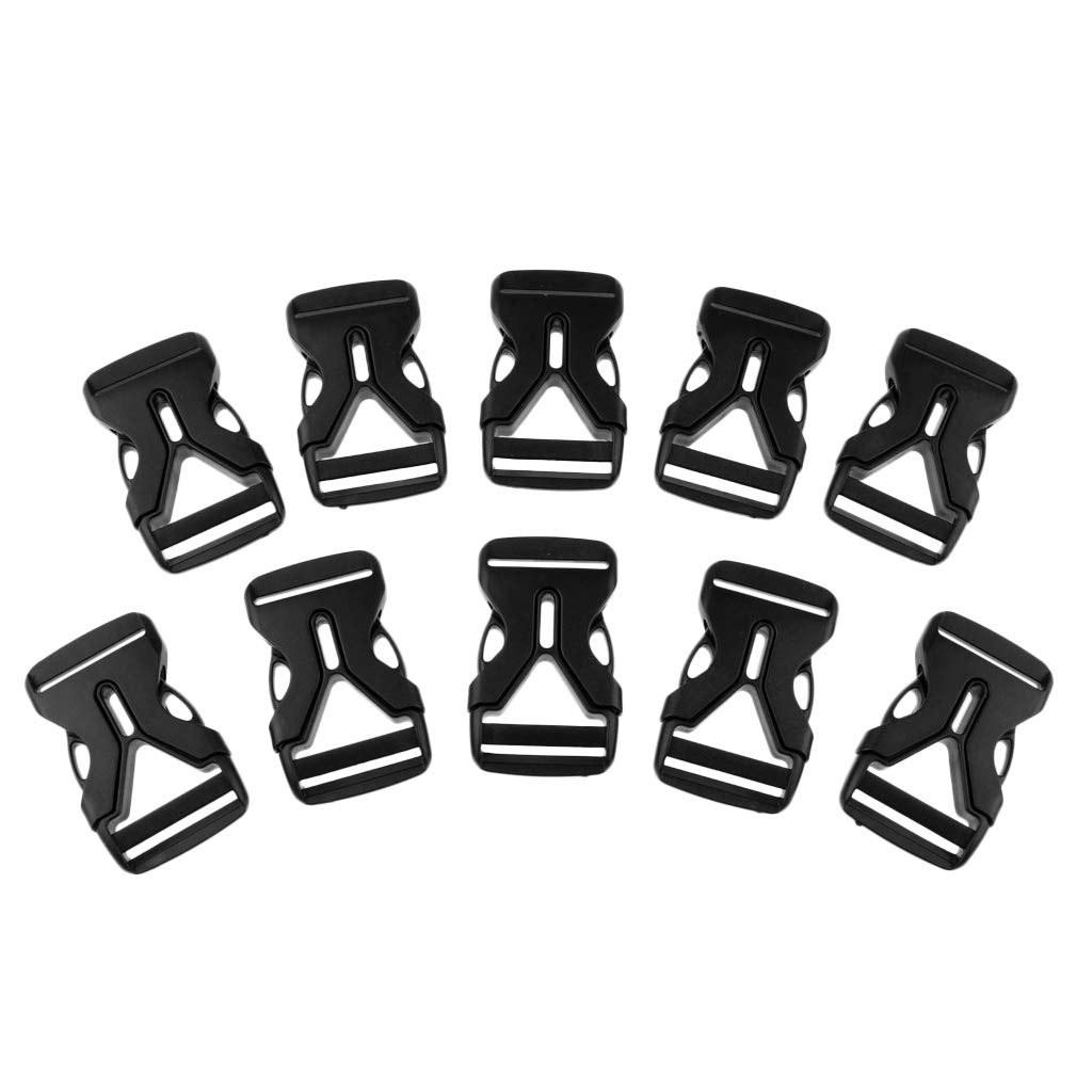 10Pcs Plastic Strong Buckles Side Quick Release Belt for Backpack Bag Black-image-47