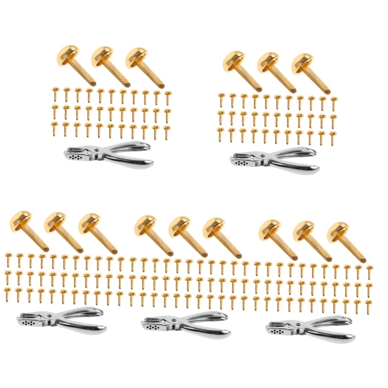 Rivets ronds Lurrose : brads décoratifs dorés pour personnaliser vos vestes et chaussures