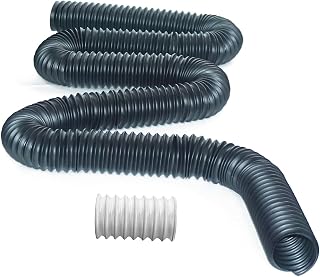 NAACOO 8ft Flexible 2-Inch Drainage Pipe Extension with Connector for Catch Basin - Shapeable, Spliceable, UV-Resistant & Durable