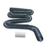 Extra 8 Ft Flexible Pipe with Connector - 2 Inch Diameter, Use for Catch Basin's Other Side Drainage or Splicing