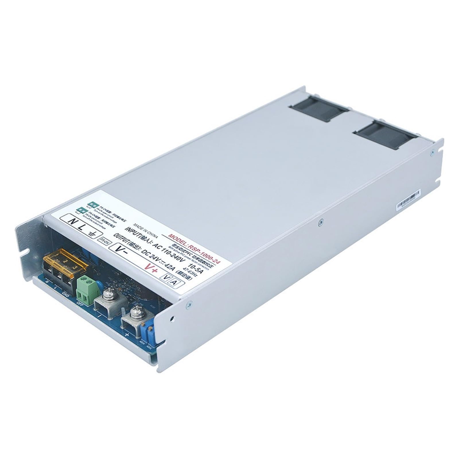 FCARUMIQP RSP-1000-24 1000W 24V 41.7A Automatic Transfer Switch Power Supply with 1Pcs