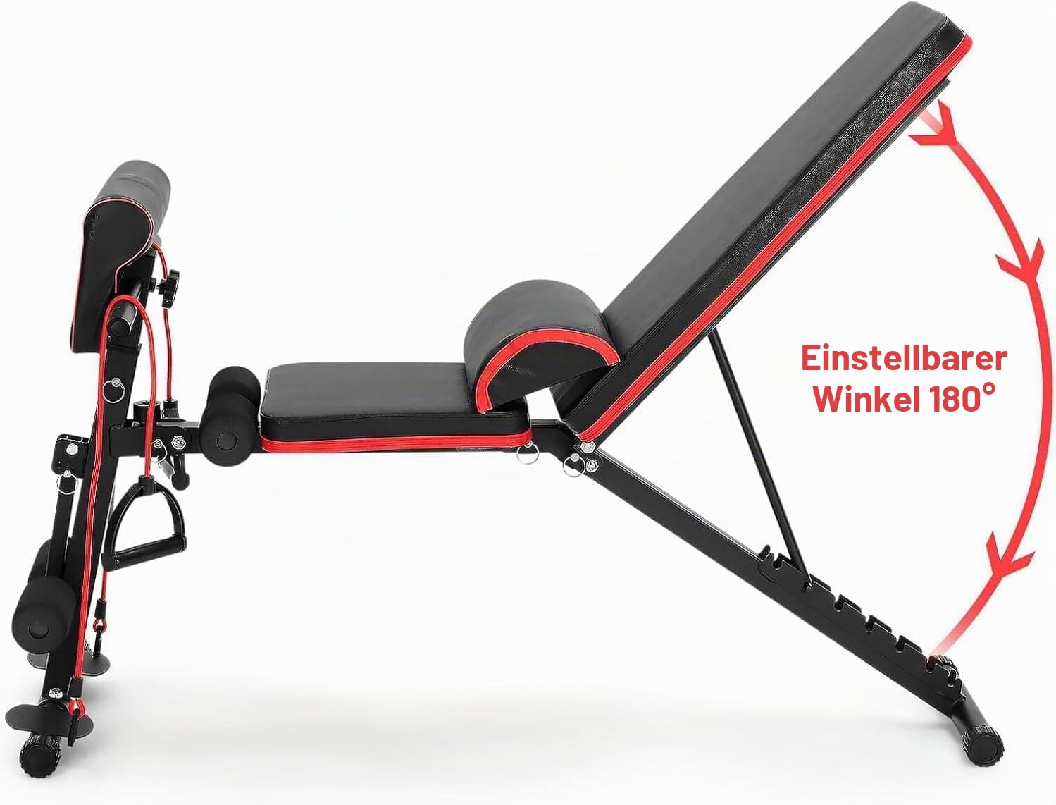 Multifunktions-Hantelbank klappbar verstellbare Hantelbank 7 Stufen Fitnessbank Krafttraining Hantelbänke Bankdrücken Home Gym platzsparend Trainingsbank