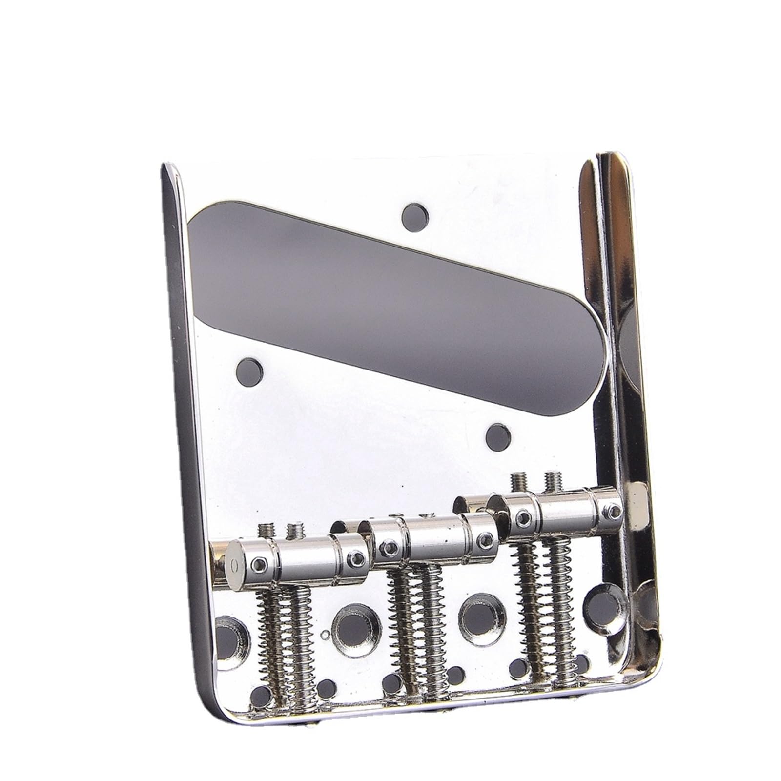 EMagTech Chevalet Fixe à 6 Cordes En Métal Pour Guitare électrique De Style Tele Stratocaster à 6 Cordes Noir