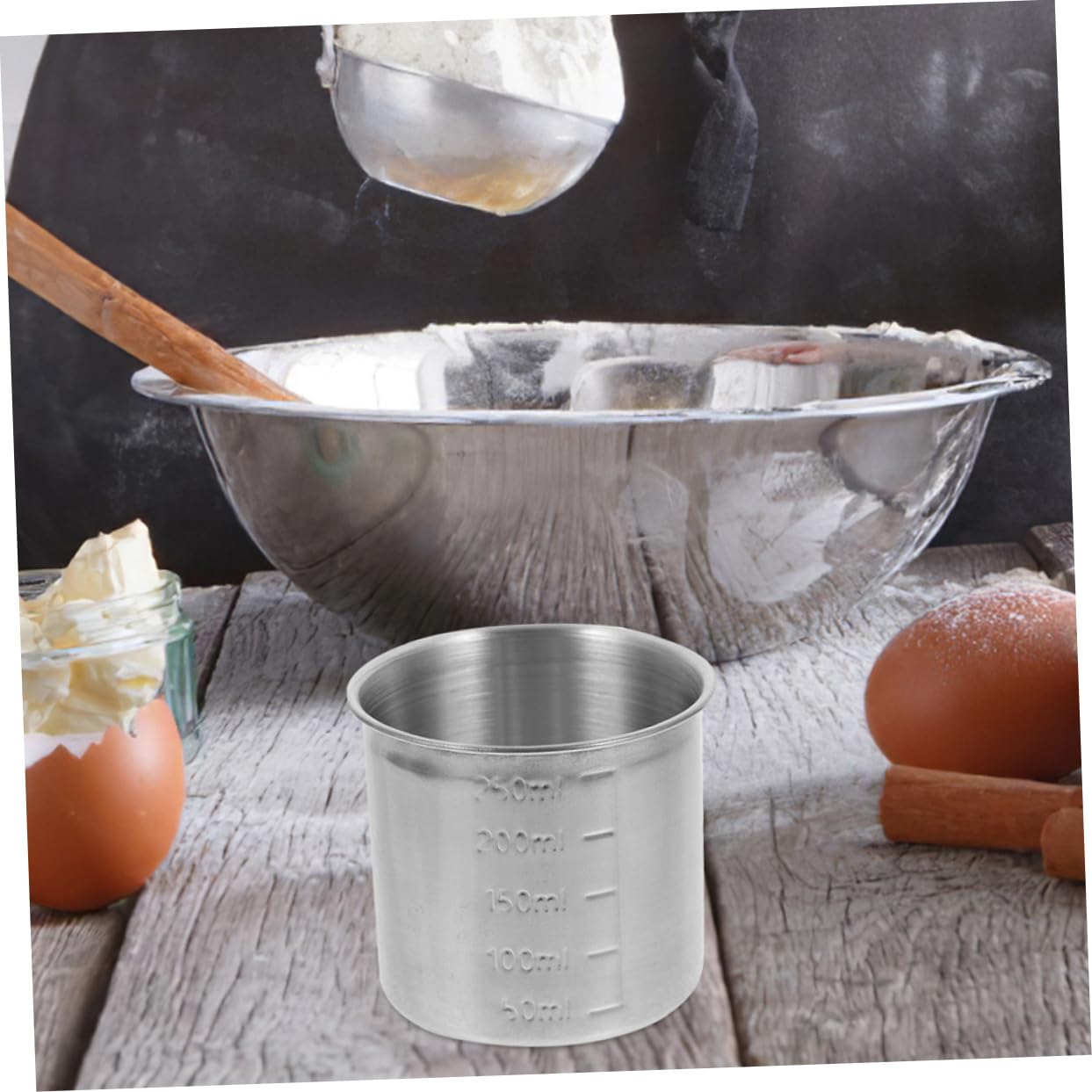 4 Sätze 4 Sets Messbecher Trockenfutterbecher Reismesslöffel Reiskrug Becher Reisbecher Messbecher Für Den Haushalt Rostfreier Messhalter Mehrzweckbehälter 3 Stück * 4 Cabilock