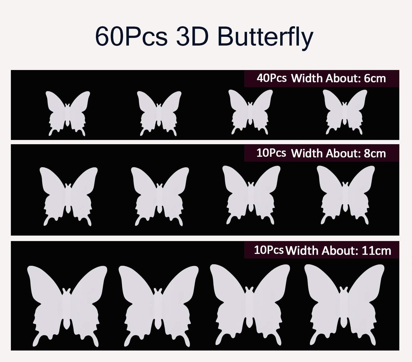 White Butterfly Stickers BigaMart