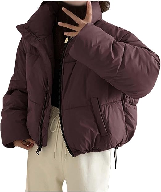 Doudoune Femme Hiver Ultra Légère – Manteau Court Chaleureux, Slim Fit, Capuche, Duvet Naturel