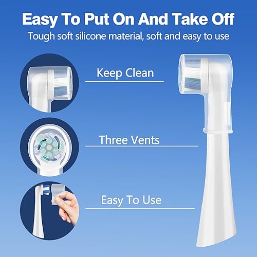 Miniatura 4 de THISONG iO - Fundas de silicona para cabezal de cepillo de dientes eléctrico, fundas de silicona suave para cepillos de dientes eléctricos Oral B,