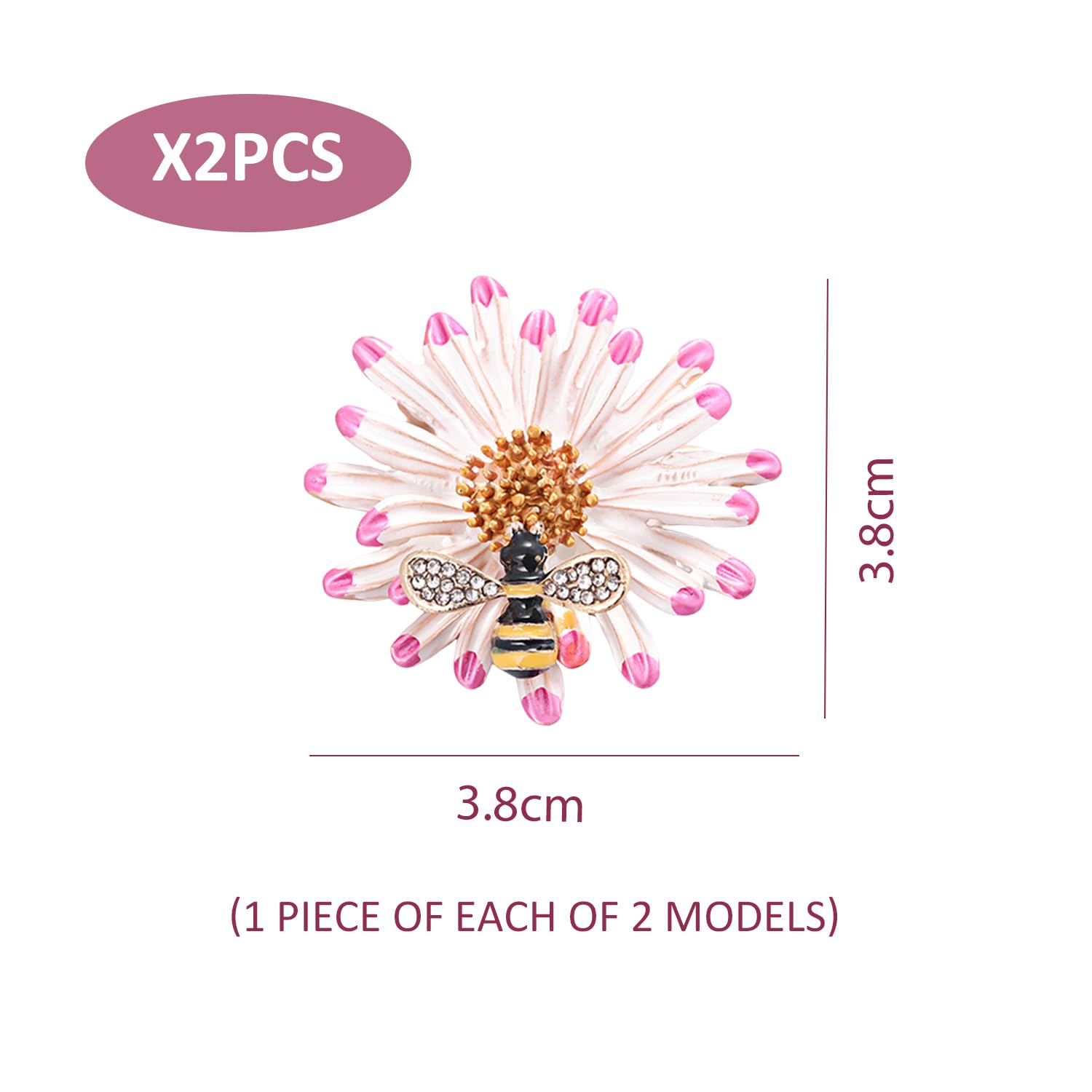 Broche de Abejas Daisy, Broche de Diamantes de Imitación, Accesorios de Ropa