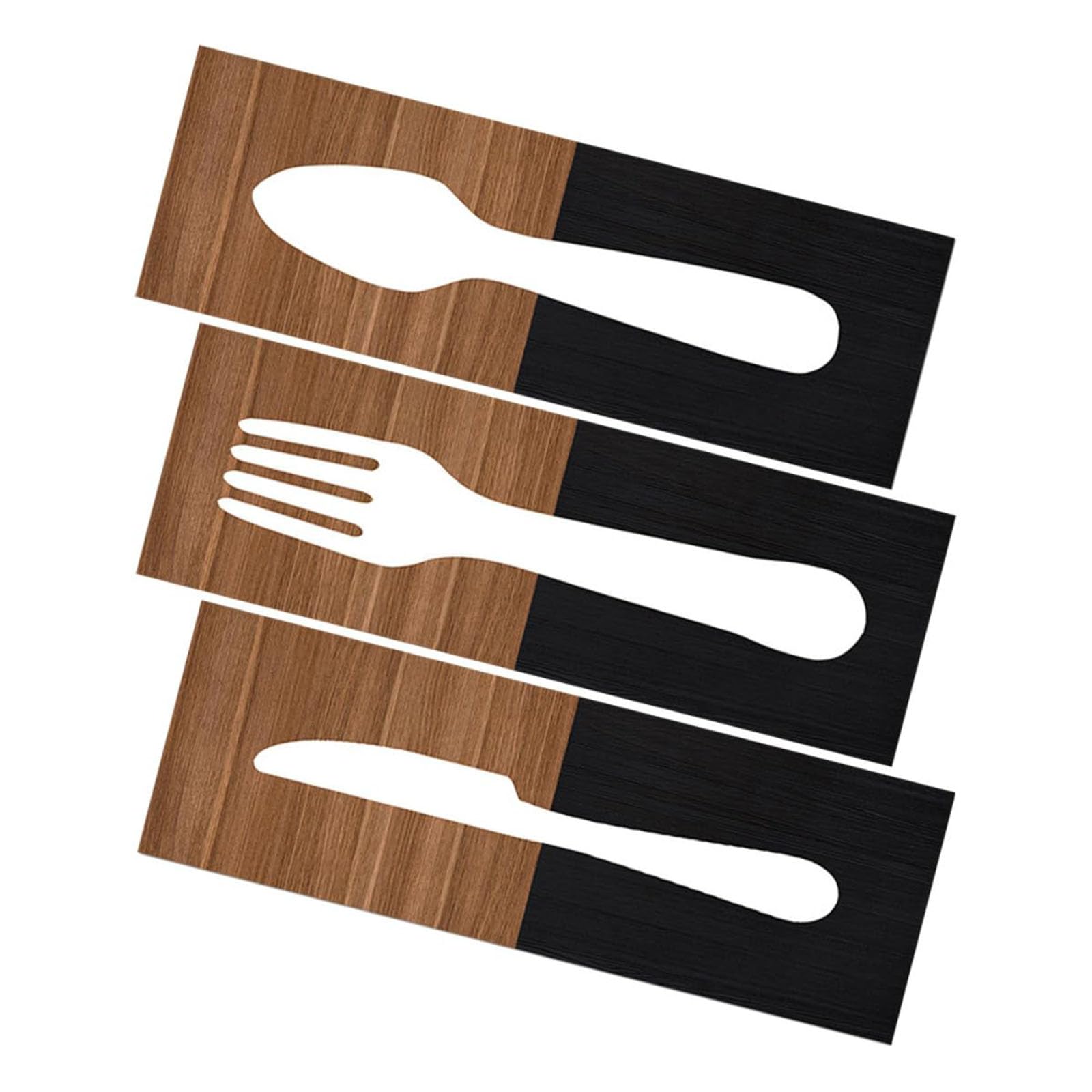 Fork and Spoon Wall Decors Hanging Signs Rustics Farmhouse Kitchen Decors for Home Decorations Wood Utensils Wall Plaques Wood Utensils Hanging Signs