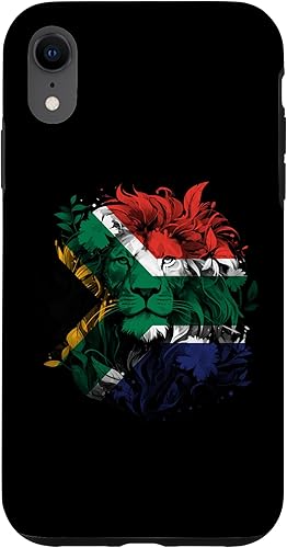 Miniatura 1 de Funda para iPhone XR con la bandera sudafricana vintage león de Sudáfrica Pride Leeu