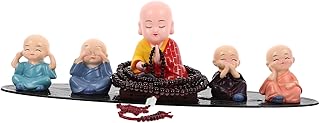 IMIKEYA 1 Conjunto De Enfeites De Boneca Decoração De Casa Dashcams Para Carros Estátua De Monge Buda Monge Bobblehead Figura Painel Balançando Cabeça Monge Painel De Carro Pequeno Monge