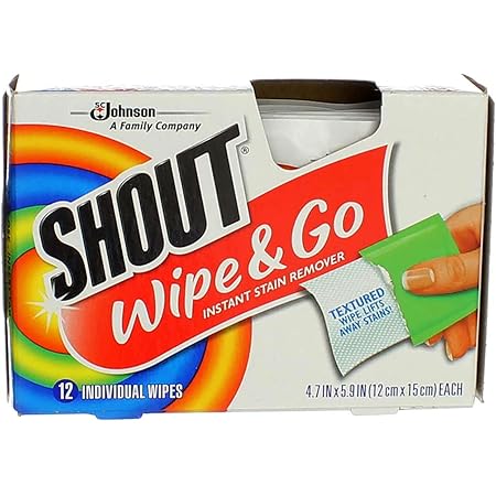 Shout Wipe & Go Instant Stain Remover Wipes 12 ea (Pack of 3)