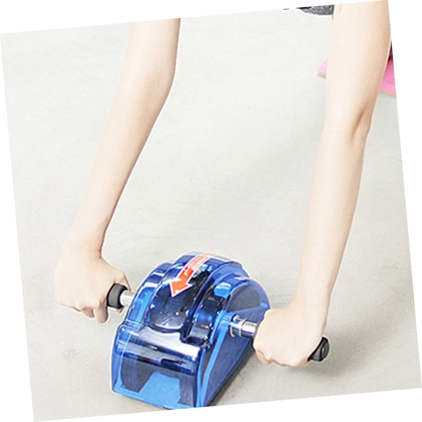 Generic Ab Roller Wheel AB Roller Four-Wheeled Design for Core Strength Stability Fitness Equipment Muscle Wheel Roller Blue
