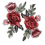Tamaño: 21 x 11.5 cm, el paquete incluye: 2 unidades de rosas de aplique.