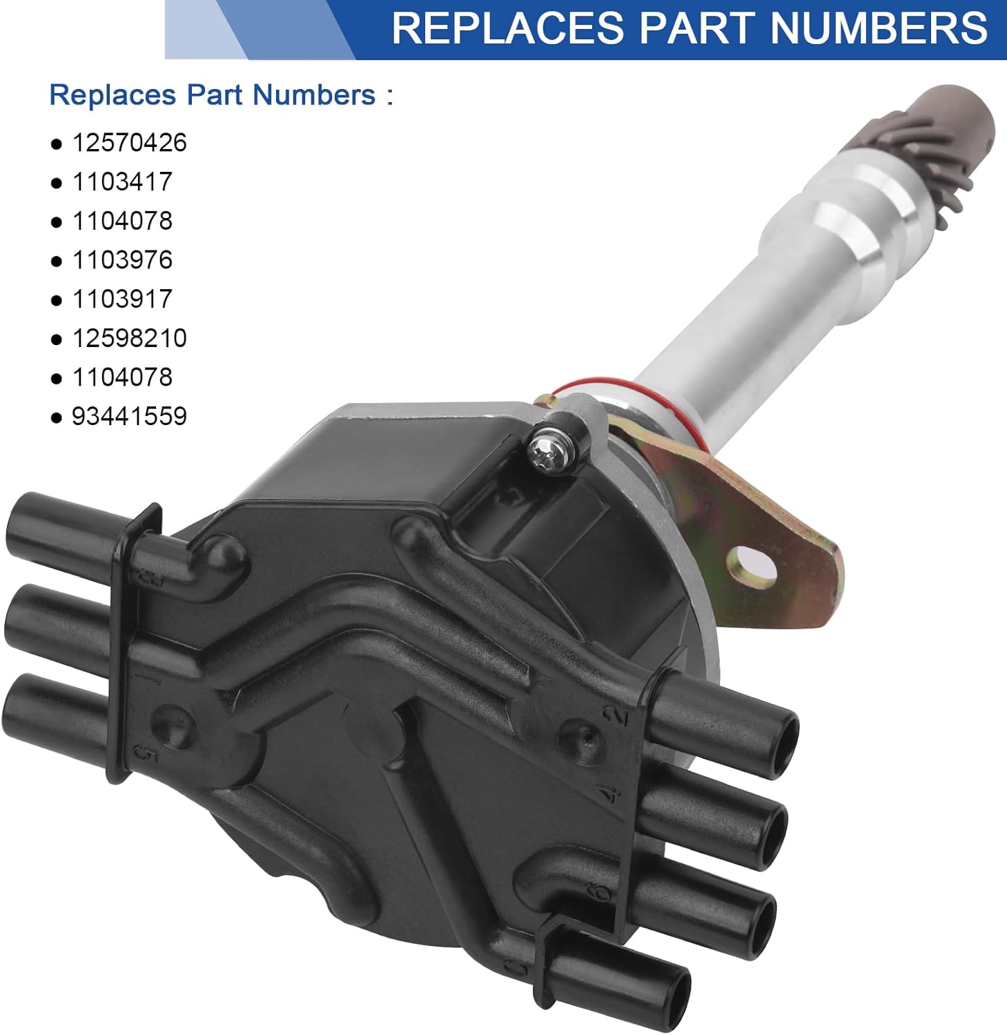 Hei Ignition Distributor with Cap & Rotor Compatible with Chevy GMC 4.3L V6 Vortec 1996-2007, Replace OEM 12570426 1103417 1104078 1103976 1103917 12598210 93441559