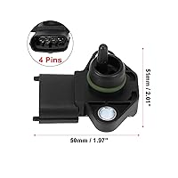 Vista 4 de X AUTOHAUX MAP Colector Sensor de presión absoluta Interruptor de admisión de aire Reemplazo para Kia Rio Soul para Hyundai Elantra Accent
