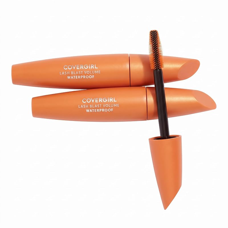 Máscara de cílios COVERGIRL Lash Blast Volume à prova d'água Black Brown, pacote com 2