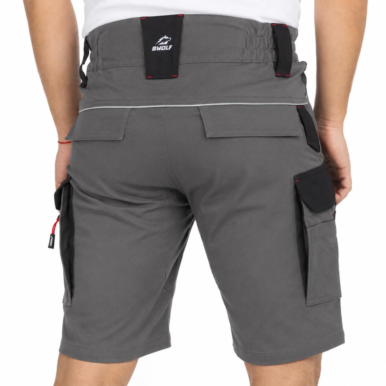 BWOLF Daytona Short de Travail Homme, Stretch Résistant, Multi-Poches Fonctionnelles, Confort Idéal pour Chantier, Artisan, BTP