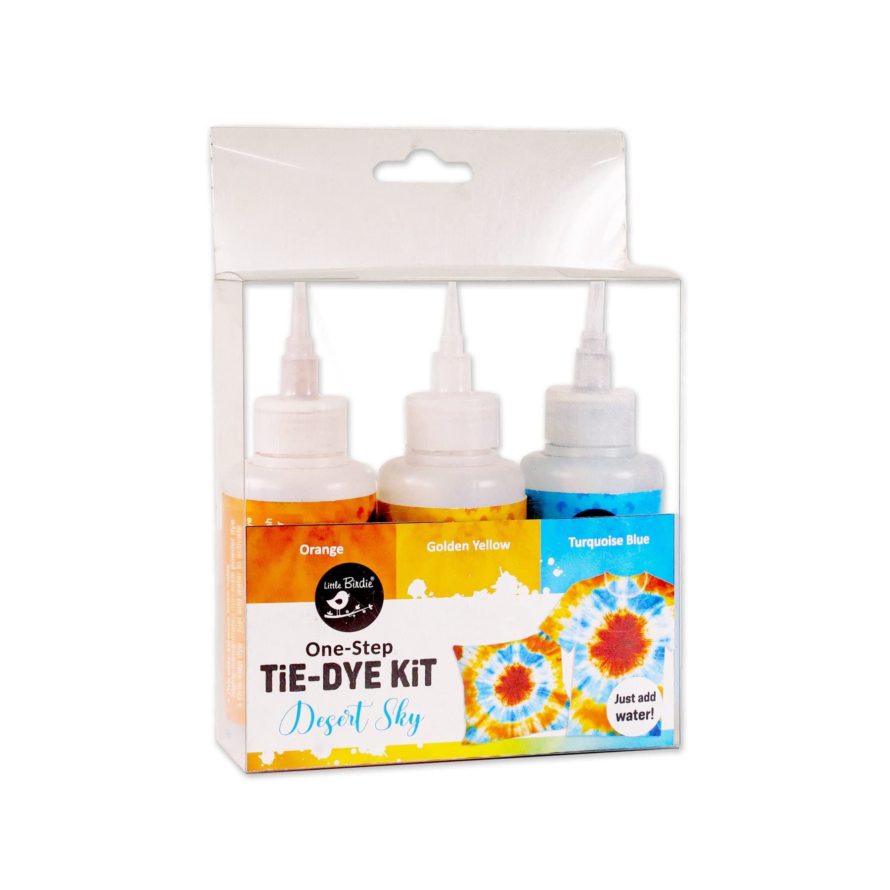 One Step Tie Dye Fabric Dye Kit | Fabric Dye for Clothes Permanent | Dye Colour for Clothes, Jeans,T-Shirt - Desert Sky Kit