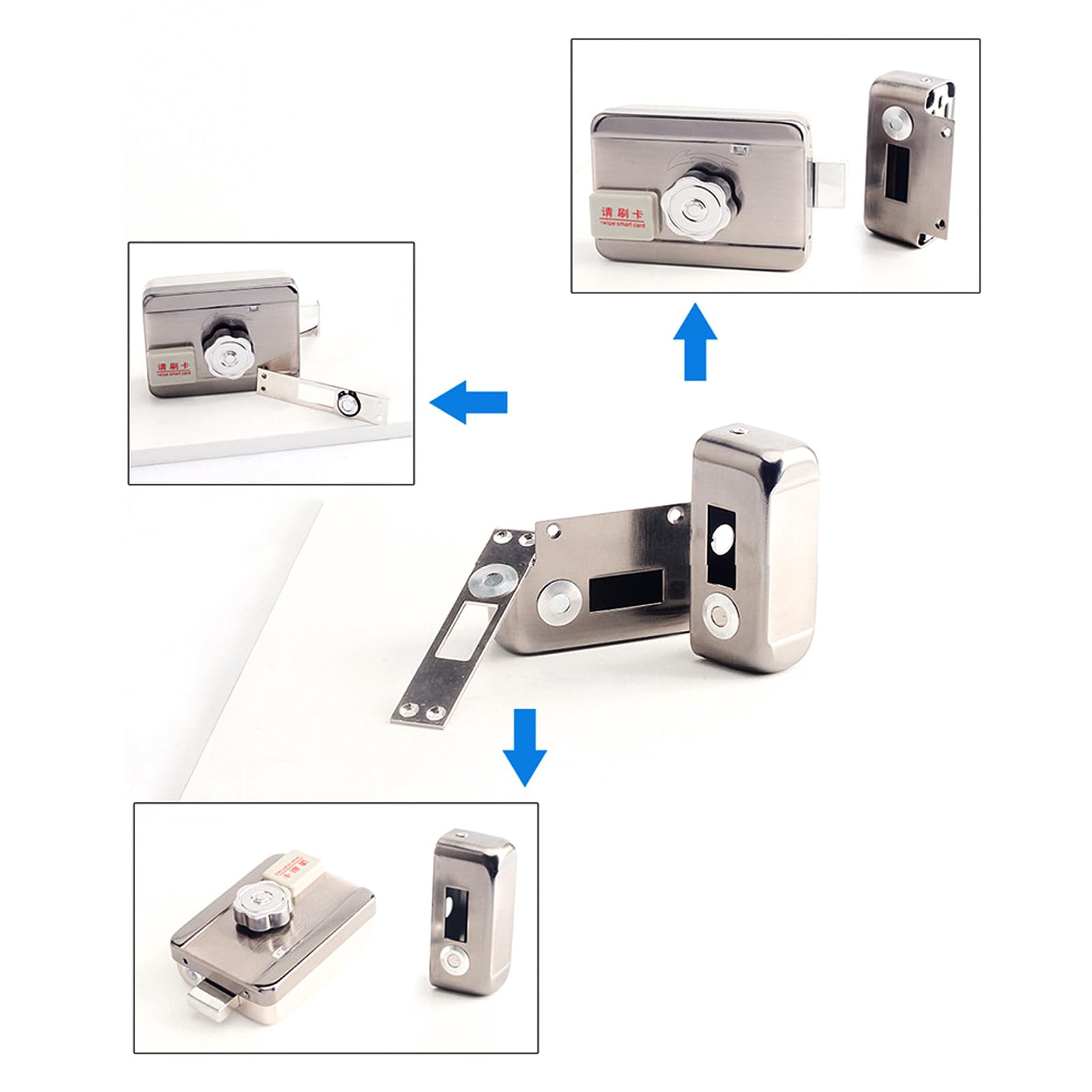 Cerradura de Puerta Electrónica con Cerrojo, Cerradura de Puerta Inteligente sin Llave, Sistema de Control de Acceso con 2 Mandos a Distancia