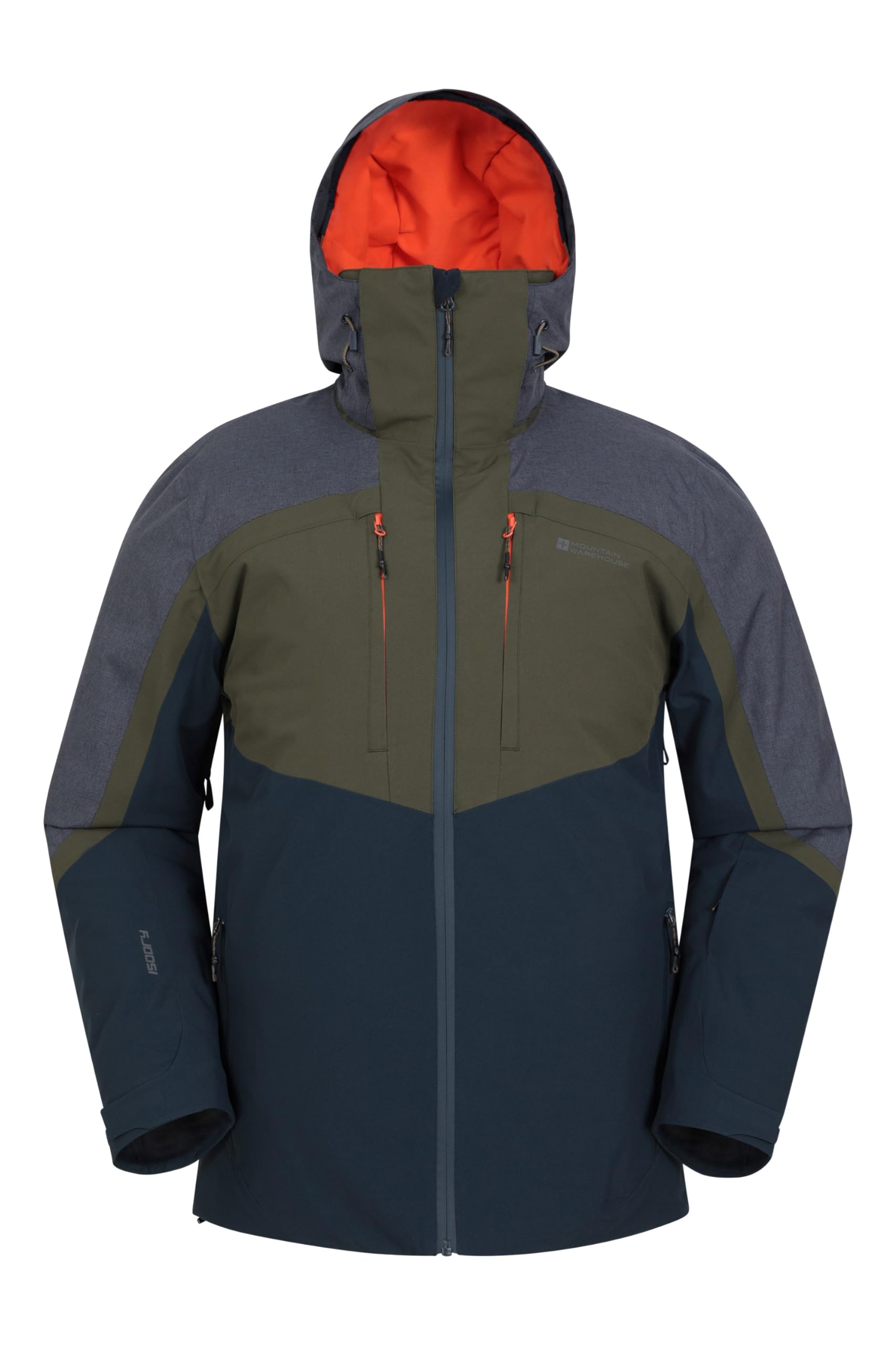 Mountain Warehouse Anton Mens Waterproof Padded Ski Jacket - Waterproof, Breathable, Taped Seams, Thermal Tested -35 °C, IsoDry - Best for Winter Skiing, Sports, Walking Khaki XS