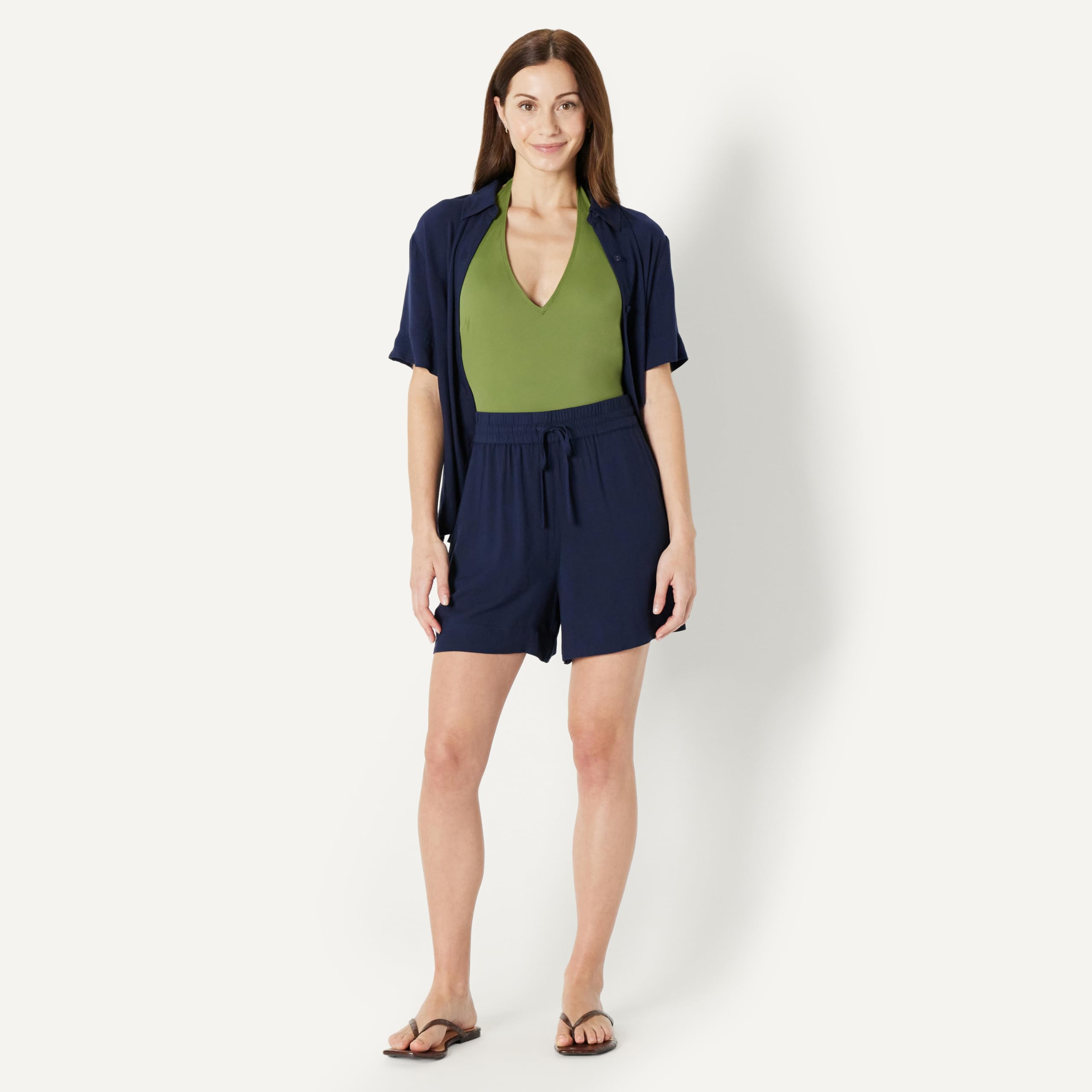 Amazon Essentials Femme Maillot de Bain Une pièce Dos Nu