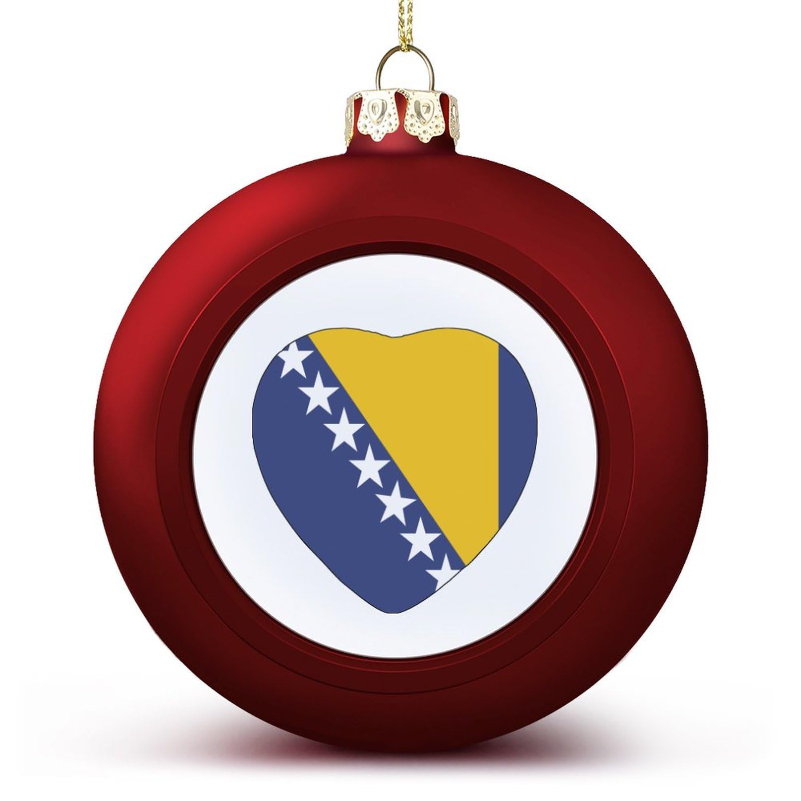 1PCS Christmas Balls Ornaments Bosnia And Herzegovina Flag Christmas Decorations Bosnia And Herzegovina Tree Balls for Holiday Christmas Party Decoration