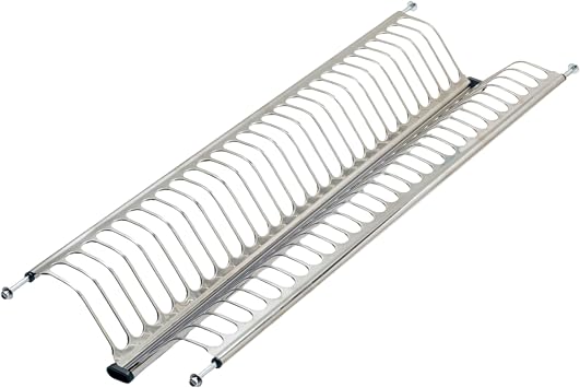 Emuca - Stainless Steel Dish Drying Rack for Standard 80 cm 31,4 inch Width Kitchen Cabinet, Inner Width Module 735-770 mm