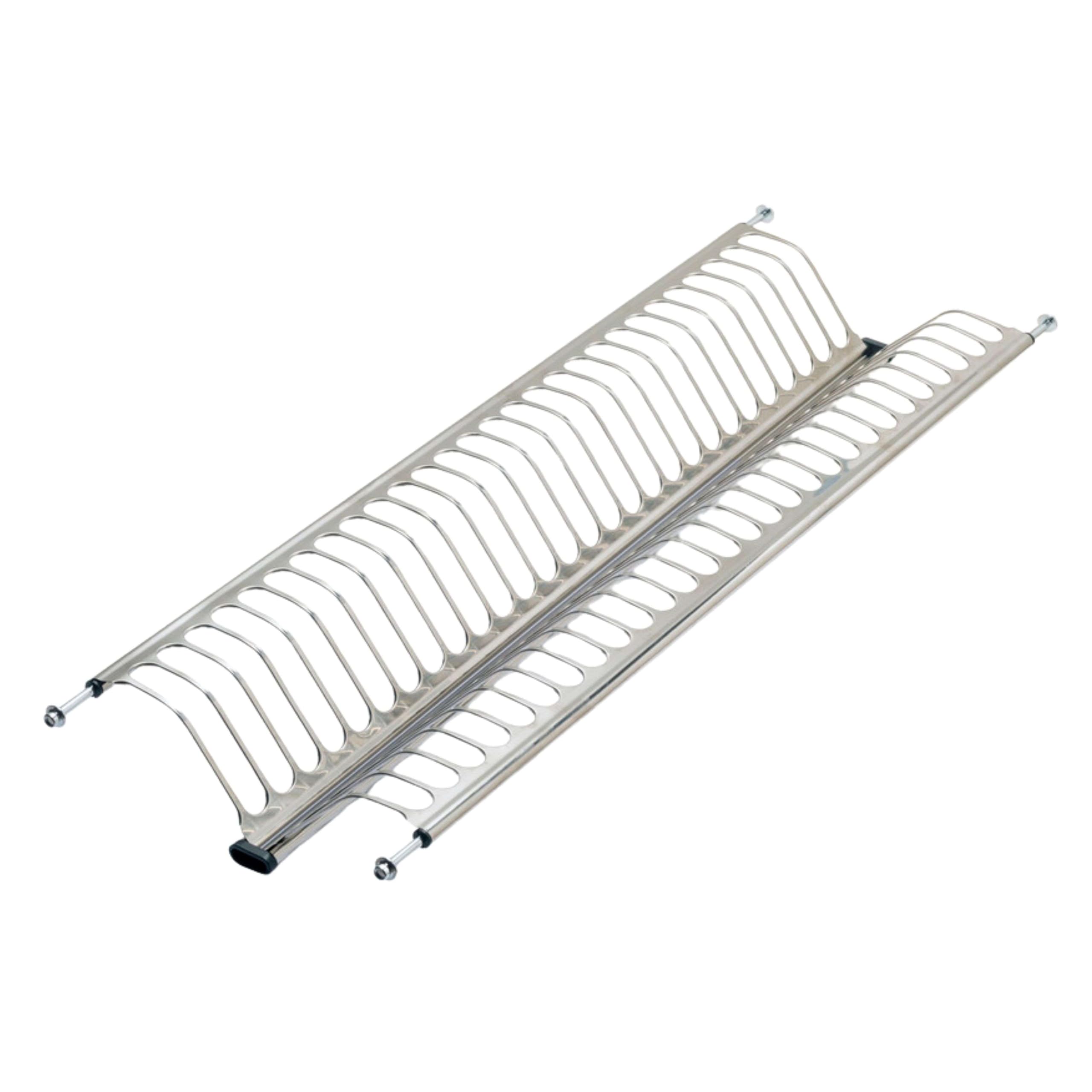 Emuca - Stainless Steel Dish Drying Rack for Standard 80 cm (31,4 inch) Width Kitchen Cabinet, Inner Width Module 735-770 mm