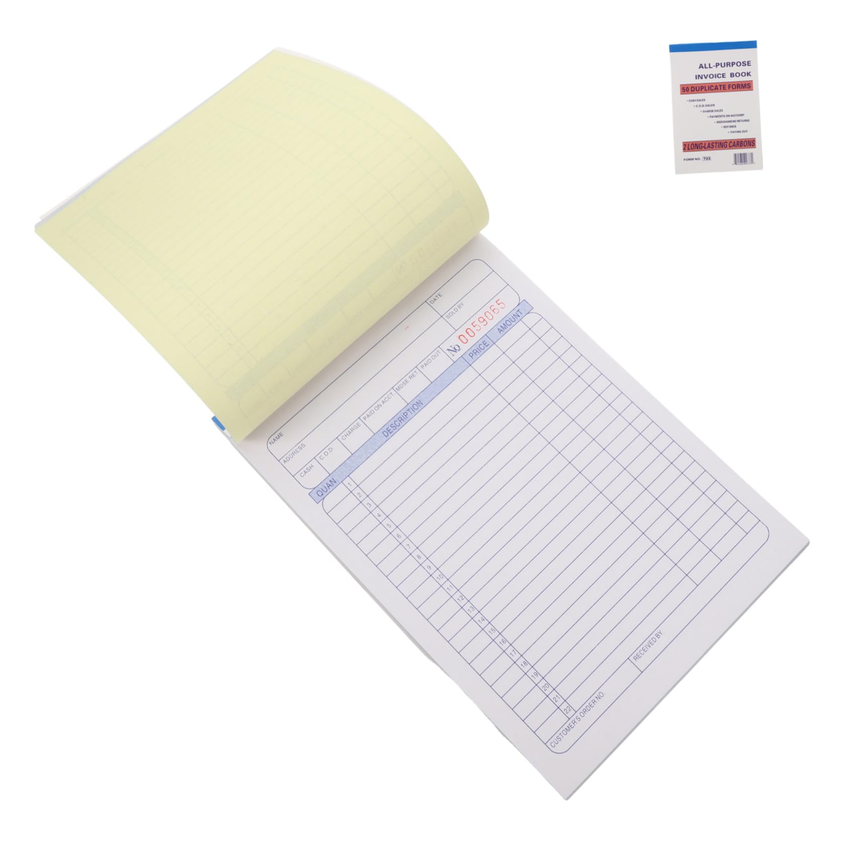 Carnet de Commande Restaurant, Carnet de Reçus en Papier Blanc, Suivi des Commandes à Colonnes Multiples, Tenue Précise des Registres pour Restaurants et Commerce Extérieur