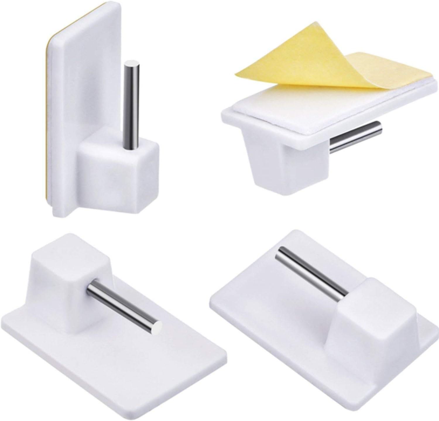 Smukdoo Self Adhesive Hooks,10 Packs Plastic Sticky End Window Hook for