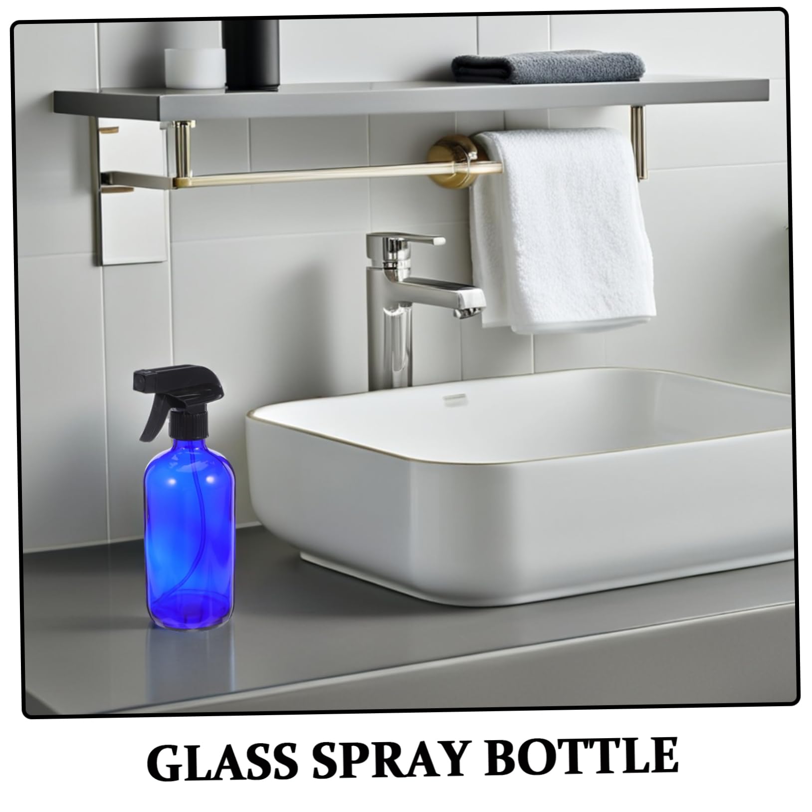 Wiederverwendbare Glas Sprühflaschen 500ml für Reisen, Blau