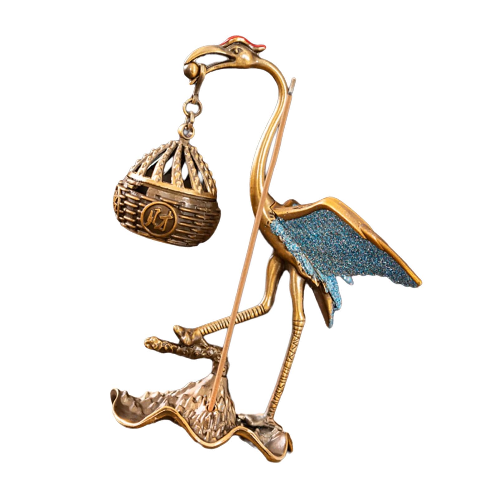 Buxuaaaa Antique Bronze Incenses Holder Stove, Alloy Fragrances Diffuser for Relaxation Meditations Aromatherapies Decors