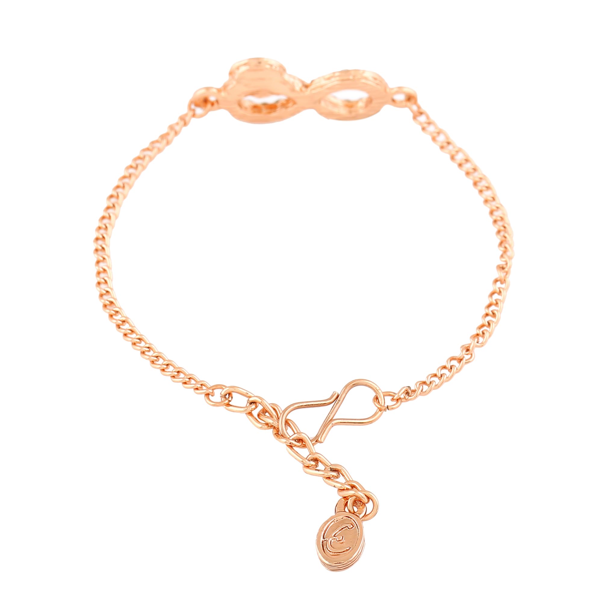 Infinity Evil Eye Bracelet in Gold Plate