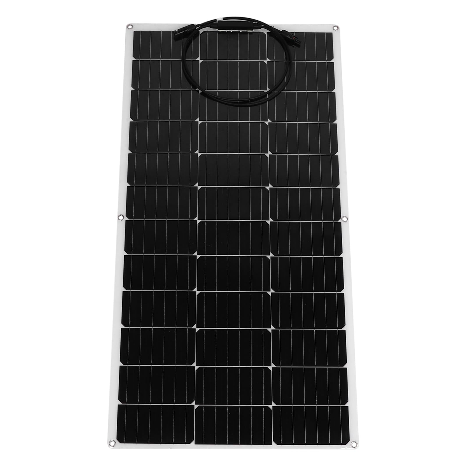 CHICIRIS Panel Solar Flexible de 100 W Monocristalino Módulo Solar Flexible de 18 V Ultra Delgado ETFE 30 por Ciento Diseño Liviano para RV Caravana Camping Barco Cobertizo Batería de 12 V