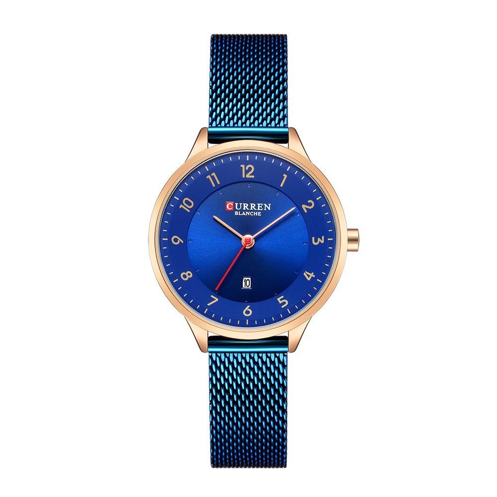 CURREN Women Lady Mesh Alloy Waterproof Analog Date Quartz Watch/Rose Blue (B07FSGQR9C) Amazon Price History, Amazon Price Tracker