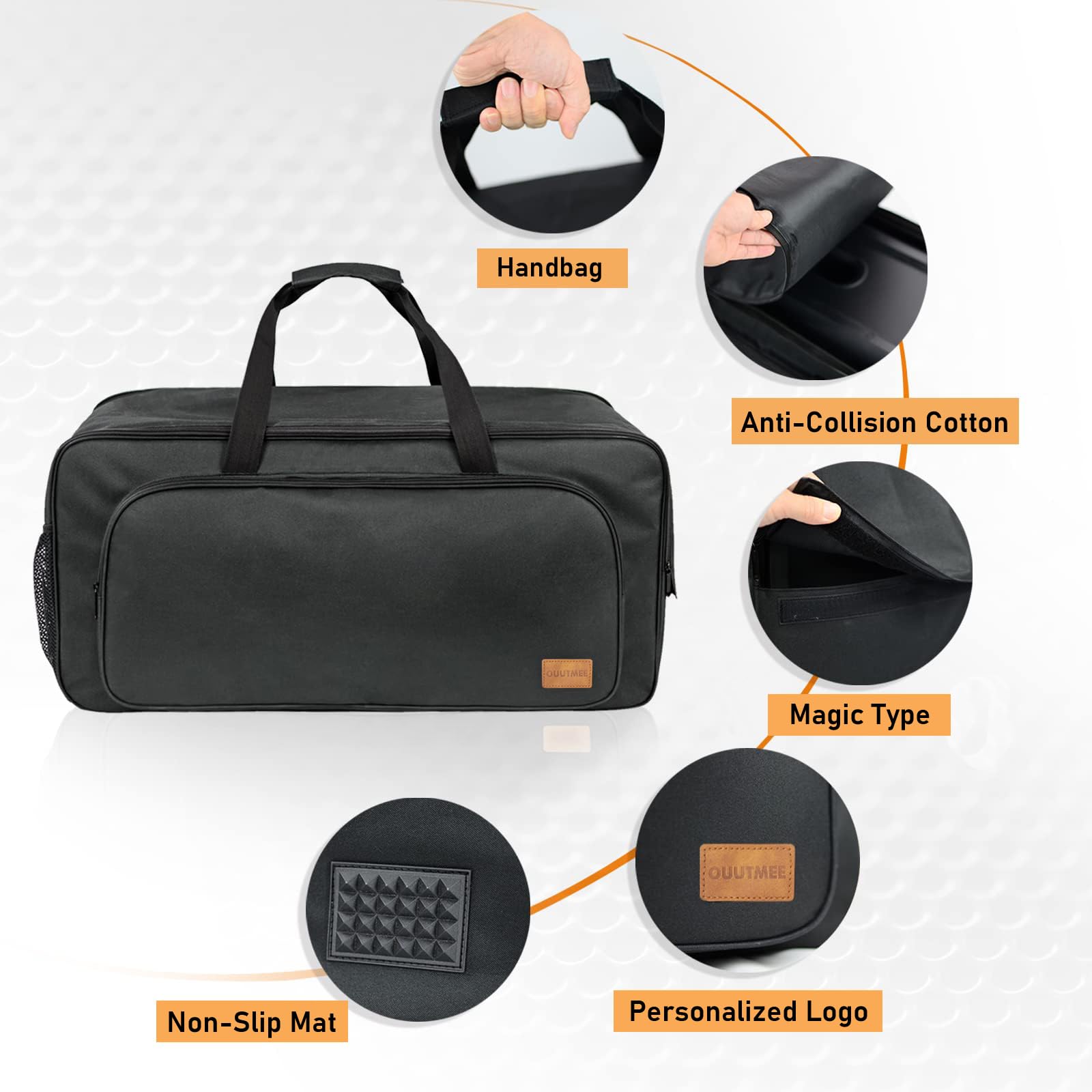 OUUTMEE 23''×12''×12'' Speaker Tote Bag Compatible with JBL Party Box 100/110/120 Multifunctional Storage Case