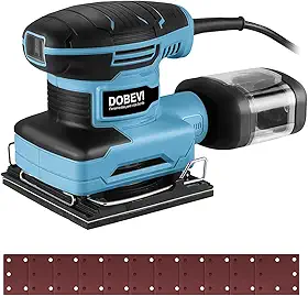 Lixadeira Orbital EléTrica 450W, 6 Velocidades VariáVeis 7000-15000bpm, Remover Ferrugem, Ideal para Madeira, Metal, Paredes e Polimento Automotivo (110v)