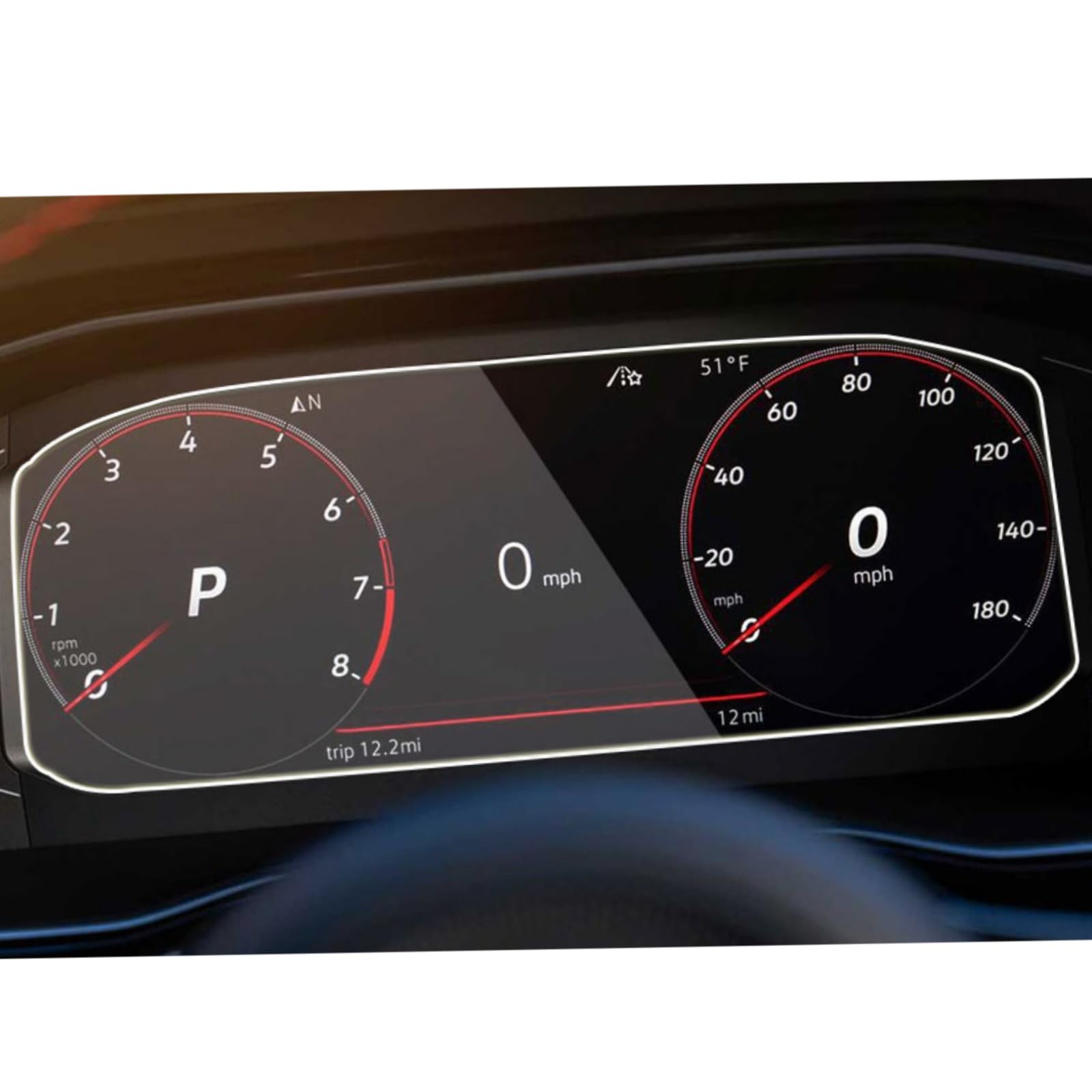 Dla VW,Dla Jetta A7 MK7 2019 2020 2021 2022 Folia ochronna do przyrządów samochodowych Ekran środkowy LCD Szkło ochronne ochronne