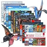 Origami Paper 6x6 Dobule Sided 50 Sheets 10 Colors origami kit Japanese Chiyo Square Craft Kits Easy